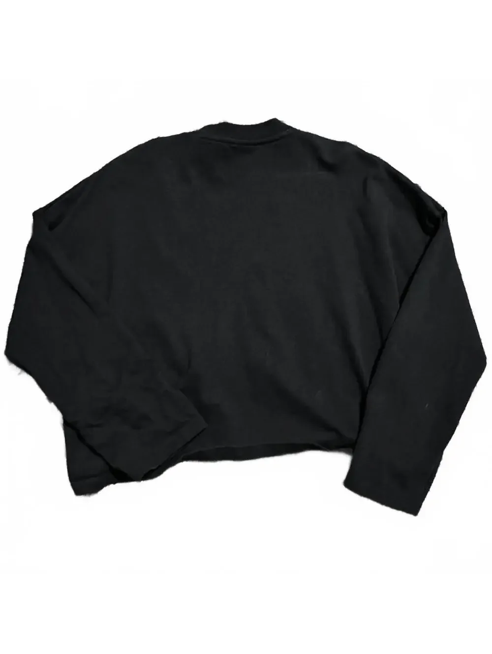 Nike Black Embroidered Lightweight Cropped Women's Crewneck Size XL
